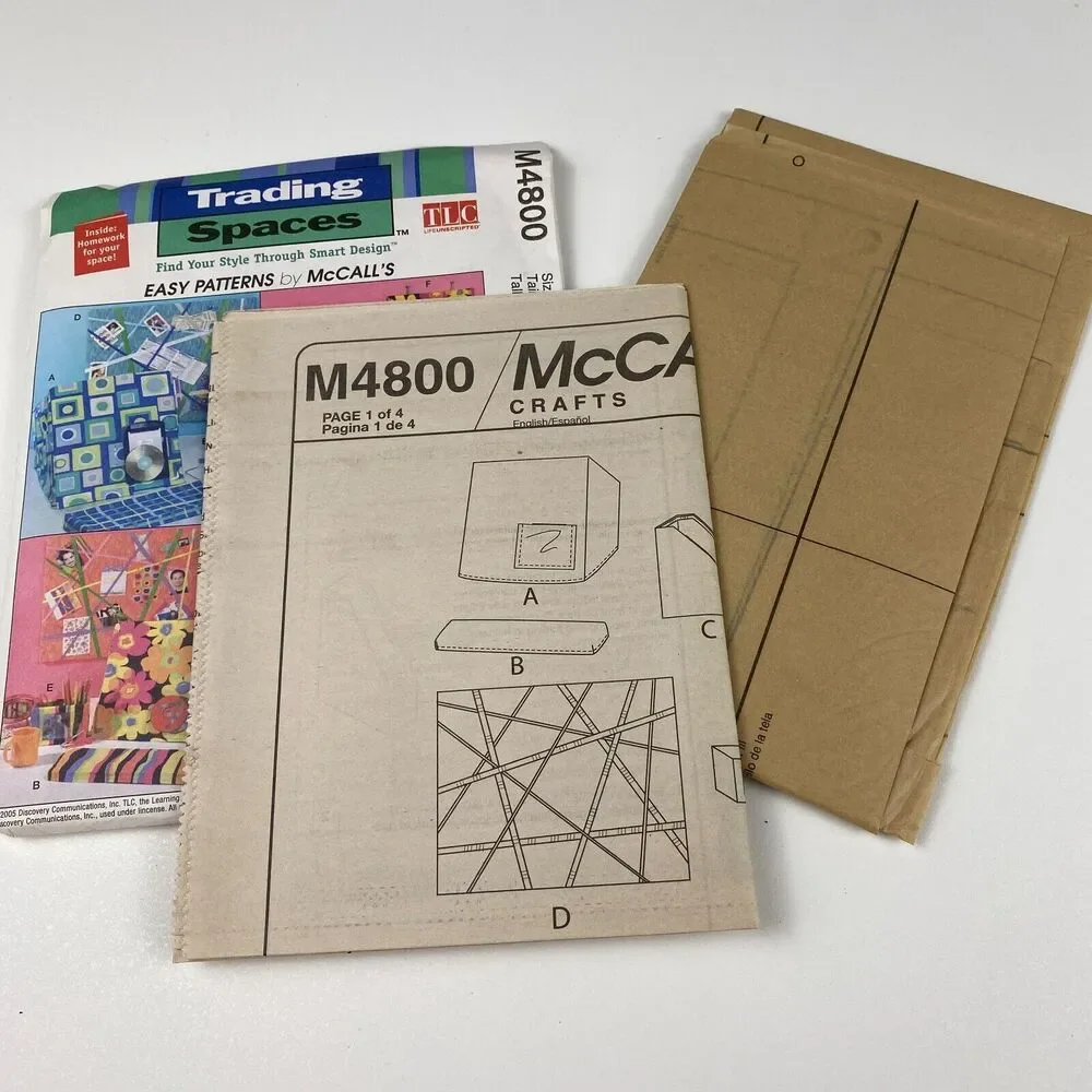 McCalls Pattern M4800 Trading Spaces Bedroom Accessories Uncut FF y2k TLC 2005